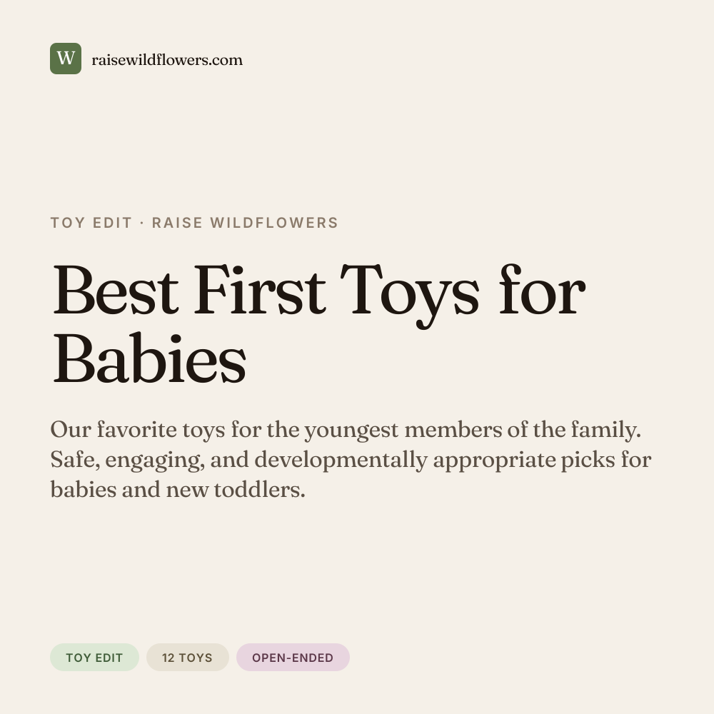 Best First Toys for Babies, a curated list from Raise Wildflowers