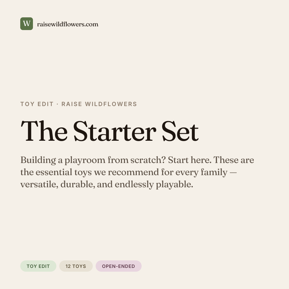 The Starter Set, a curated list from Raise Wildflowers
